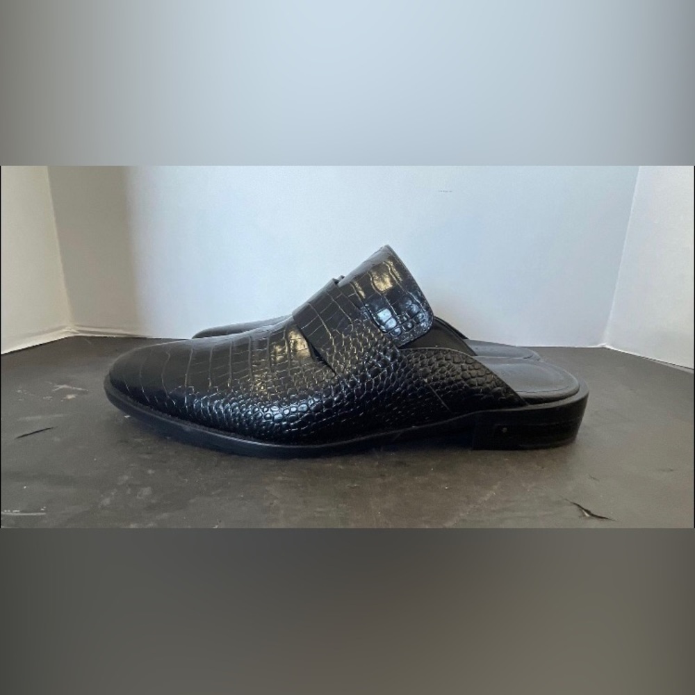 Freda Salvador Black croc leather mules - Picture 4 of 6
